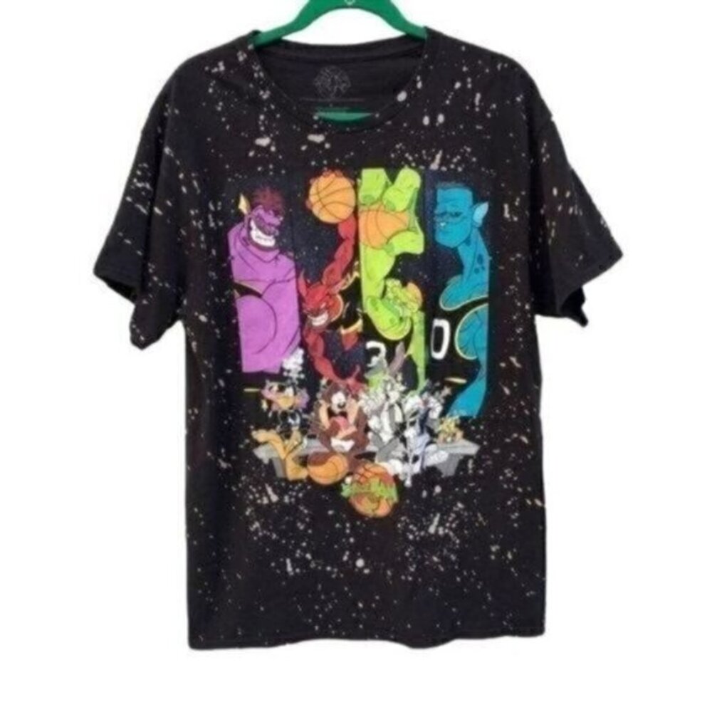 Vintage Space Jam Splatter Graphic T-Shirt